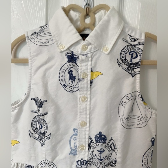 Ralph Lauren Kids Dress - White and Navy - Picture 5 of 8